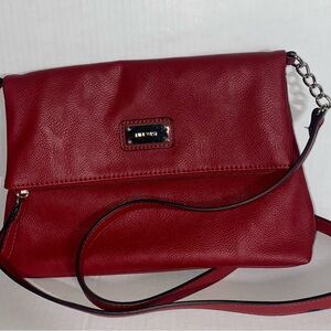 Nine West dark red crossbody bag EUC